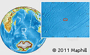 Physical Location Map of the area around 40° 6' 0" S, 69° 46' 30" E