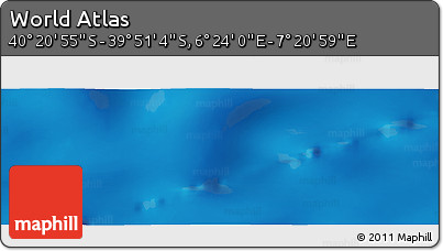Physical Panoramic Map of the Area around 40° 6' 0" S, 6° 52' 30" E