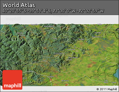 Satellite 3D Map of the Area around 40° 6' 0" S, 73° 1' 30" W