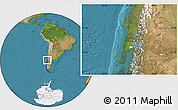 Satellite Location Map of Río Bueno