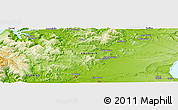 Physical Panoramic Map of Río Bueno