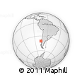Outline Map of the Area around 40° 6' 0" S, 74° 43' 29" W, rectangular outline