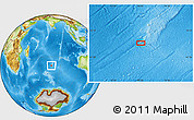 Physical Location Map of the area around 40° 6' 0" S, 76° 34' 29" E