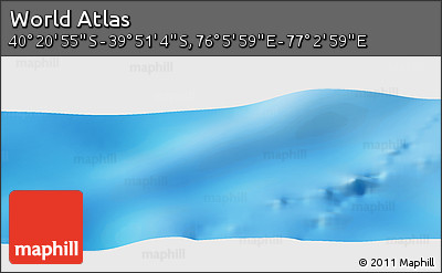 Physical Panoramic Map of the Area around 40° 6' 0" S, 76° 34' 29" E