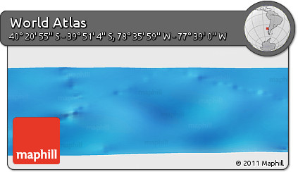 Physical Panoramic Map of the Area around 40° 6' 0" S, 78° 7' 30" W