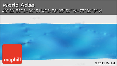 Physical Panoramic Map of the Area around 40° 6' 0" S, 78° 7' 30" W
