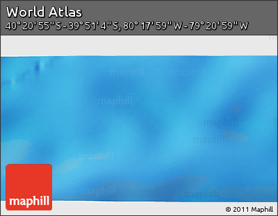 Physical 3D Map of the Area around 40° 6' 0" S, 79° 49' 29" W