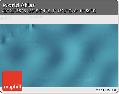 Satellite 3D Map of the Area around 40° 6' 0" S, 7° 43' 29" E