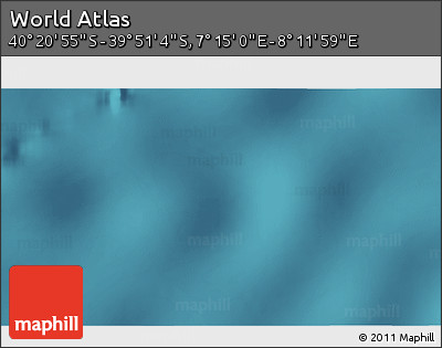 Satellite 3D Map of the Area around 40° 6' 0" S, 7° 43' 29" E