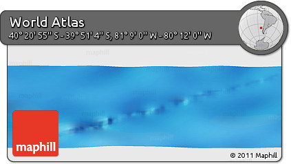 Physical Panoramic Map of the Area around 40° 6' 0" S, 80° 40' 30" W