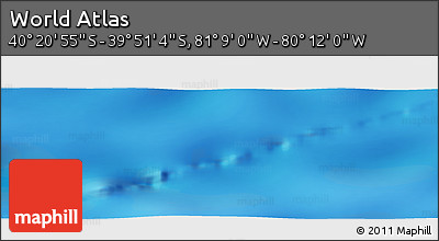 Physical Panoramic Map of the Area around 40° 6' 0" S, 80° 40' 30" W