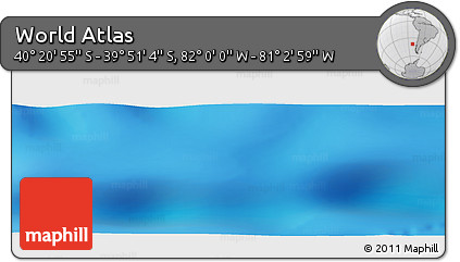 Physical Panoramic Map of the Area around 40° 6' 0" S, 81° 31' 30" W