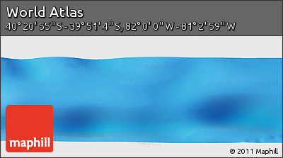 Physical Panoramic Map of the Area around 40° 6' 0" S, 81° 31' 30" W