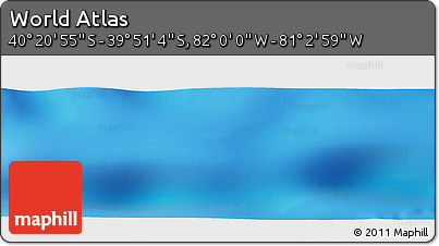 Physical Panoramic Map of the Area around 40° 6' 0" S, 81° 31' 30" W