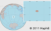 Gray Location Map of the area around 40° 6' 0" S, 83° 22' 30" E