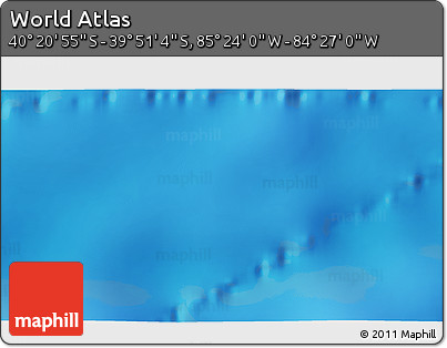 Physical 3D Map of the Area around 40° 6' 0" S, 84° 55' 30" W