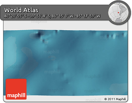 Satellite 3D Map of the Area around 40° 6' 0" S, 85° 46' 30" W