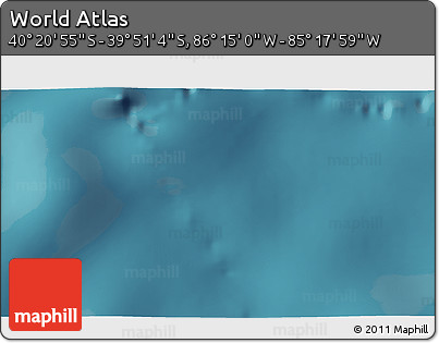Satellite 3D Map of the Area around 40° 6' 0" S, 85° 46' 30" W