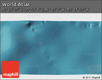 Satellite 3D Map of the Area around 40° 6' 0" S, 85° 46' 30" W