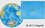Physical Location Map of the area around 40° 6' 0" S, 86° 46' 30" E