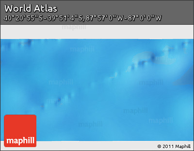 Physical 3D Map of the Area around 40° 6' 0" S, 87° 28' 29" W