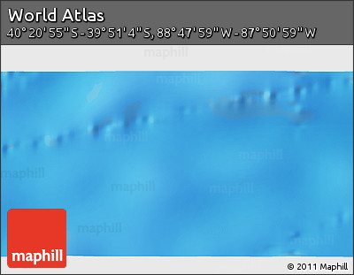 Shaded Relief 3D Map of the Area around 40° 6' 0" S, 88° 19' 29" W