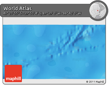 Political 3D Map of the Area around 40° 6' 0" S, 89° 10' 30" W