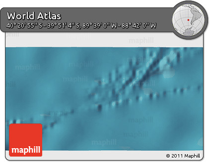 Satellite 3D Map of the Area around 40° 6' 0" S, 89° 10' 30" W