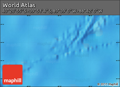 Physical Map of the Area around 40° 6' 0" S, 89° 10' 30" W