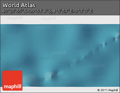 Satellite 3D Map of the Area around 40° 6' 0" S, 8° 34' 29" E