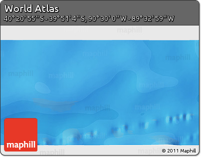 Political 3D Map of the Area around 40° 6' 0" S, 90° 1' 30" W