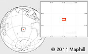 Blank Location Map of the area around 40° 6' 0" S, 91° 52' 30" E