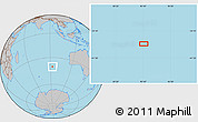 Gray Location Map of the area around 40° 6' 0" S, 92° 43' 29" E