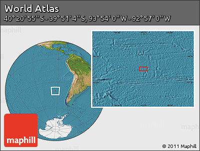 Satellite Location Map of the Area around 40° 6' 0" S, 93° 25' 30" W