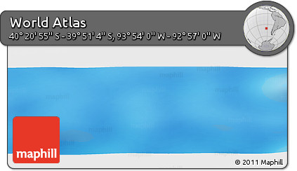 Physical Panoramic Map of the Area around 40° 6' 0" S, 93° 25' 30" W