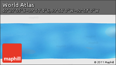 Physical Panoramic Map of the Area around 40° 6' 0" S, 93° 25' 30" W
