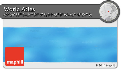Physical Panoramic Map of the Area around 40° 6' 0" S, 94° 16' 30" W