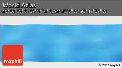 Physical Panoramic Map of the Area around 40° 6' 0" S, 94° 16' 30" W