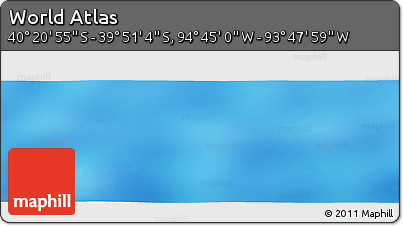 Physical Panoramic Map of the Area around 40° 6' 0" S, 94° 16' 30" W