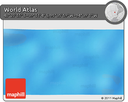 Physical 3D Map of the Area around 40° 6' 0" S, 95° 7' 30" W