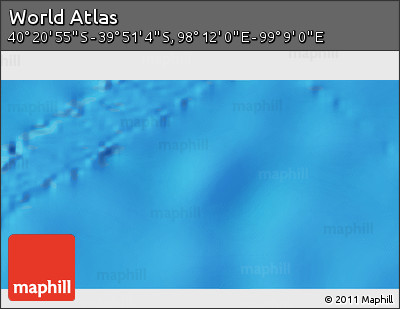 Physical 3D Map of the Area around 40° 6' 0" S, 98° 40' 30" E