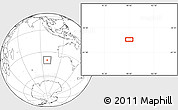 Blank Location Map of the area around 40° 6' 0" S, 98° 40' 30" E