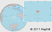 Gray Location Map of the area around 40° 6' 0" S, 99° 31' 30" E