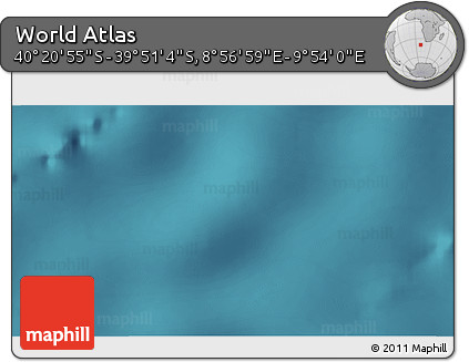 Satellite 3D Map of the Area around 40° 6' 0" S, 9° 25' 30" E