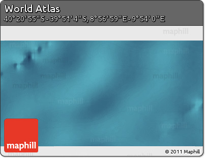 Satellite 3D Map of the Area around 40° 6' 0" S, 9° 25' 30" E