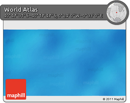 Physical 3D Map of the Area around 40° 32' 39" S, 0° 4' 30" E
