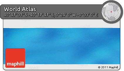 Physical Panoramic Map of the Area around 40° 32' 39" S, 0° 4' 30" E