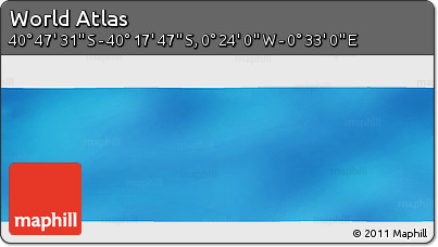 Physical Panoramic Map of the Area around 40° 32' 39" S, 0° 4' 30" E