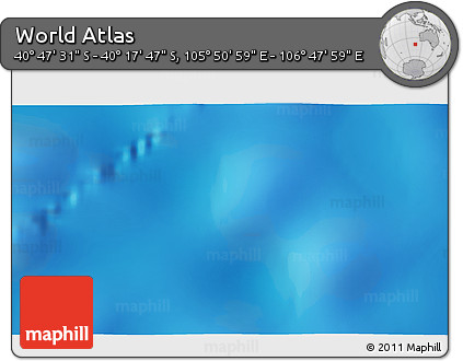 Physical 3D Map of the Area around 40° 32' 39" S, 106° 19' 29" E