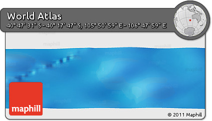 Physical Panoramic Map of the Area around 40° 32' 39" S, 106° 19' 29" E